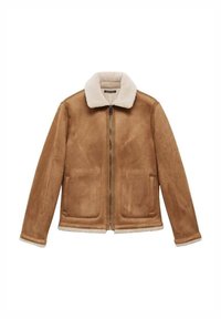 Faux leather jacket - brown