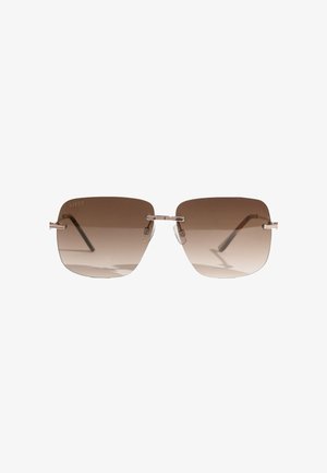 Lipsy SQUARE RIMLESS - Slnečné okuliare - brown