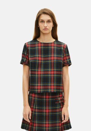 Bluse - rouge/noir