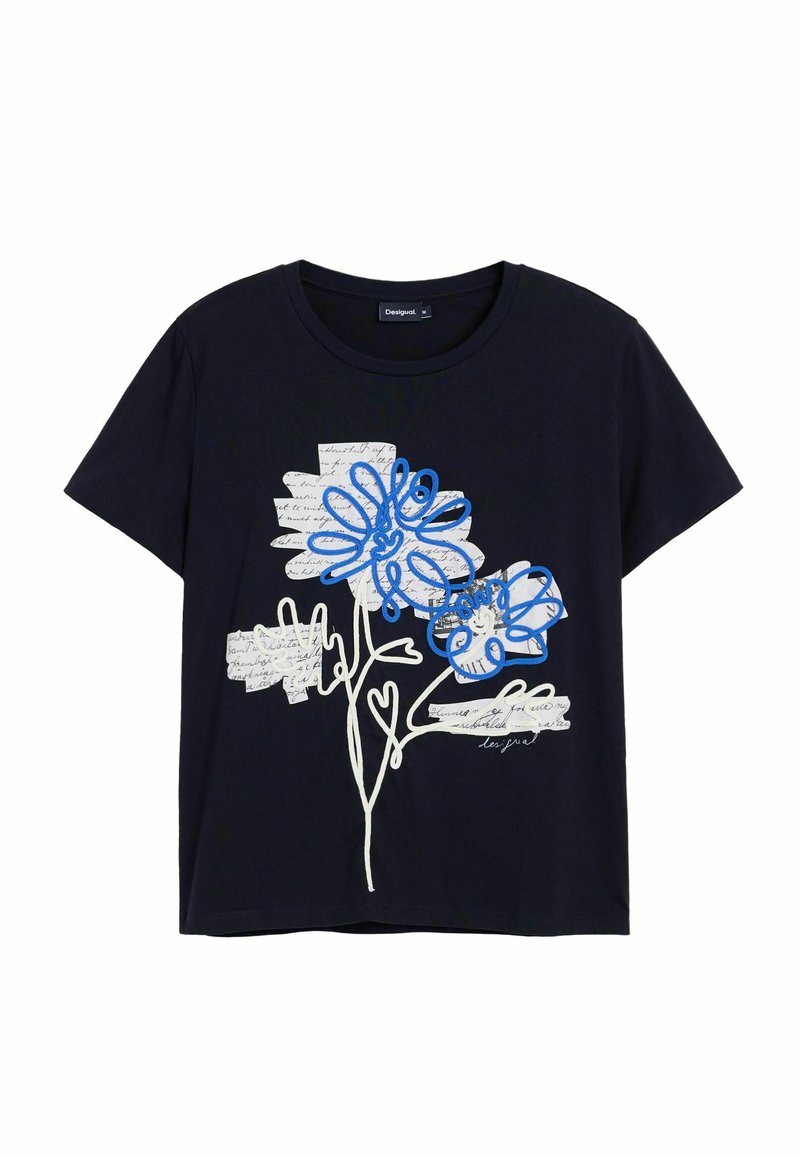 Desigual FLORAL Camiseta estampada black/negro