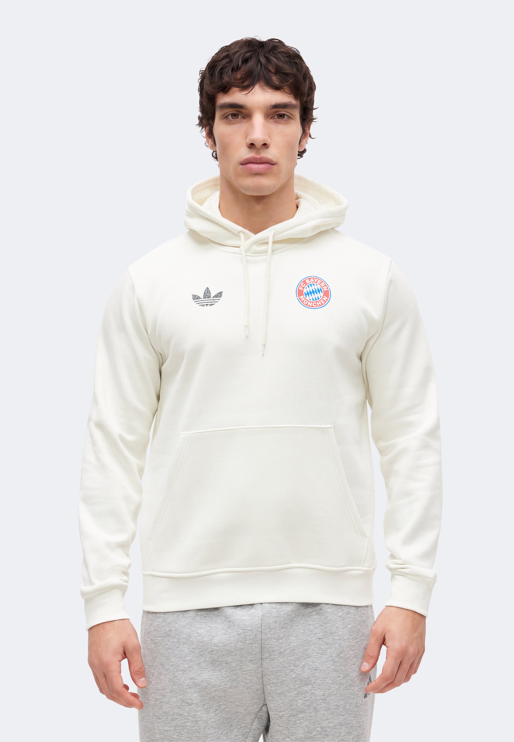 ADIDAS FC 바이에른 뮌헨 그래픽 후드티 클럽웨어 코어 화이트