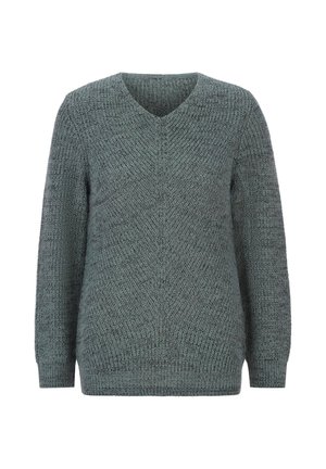 GOLDNER, PULLOVER MIT V-AUSSCHNITT PETITE - Trui - grey-green