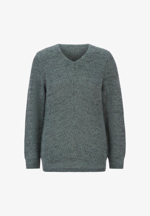 GOLDNER, PULLOVER MIT V-AUSSCHNITT PETITE - Trui - grey-green