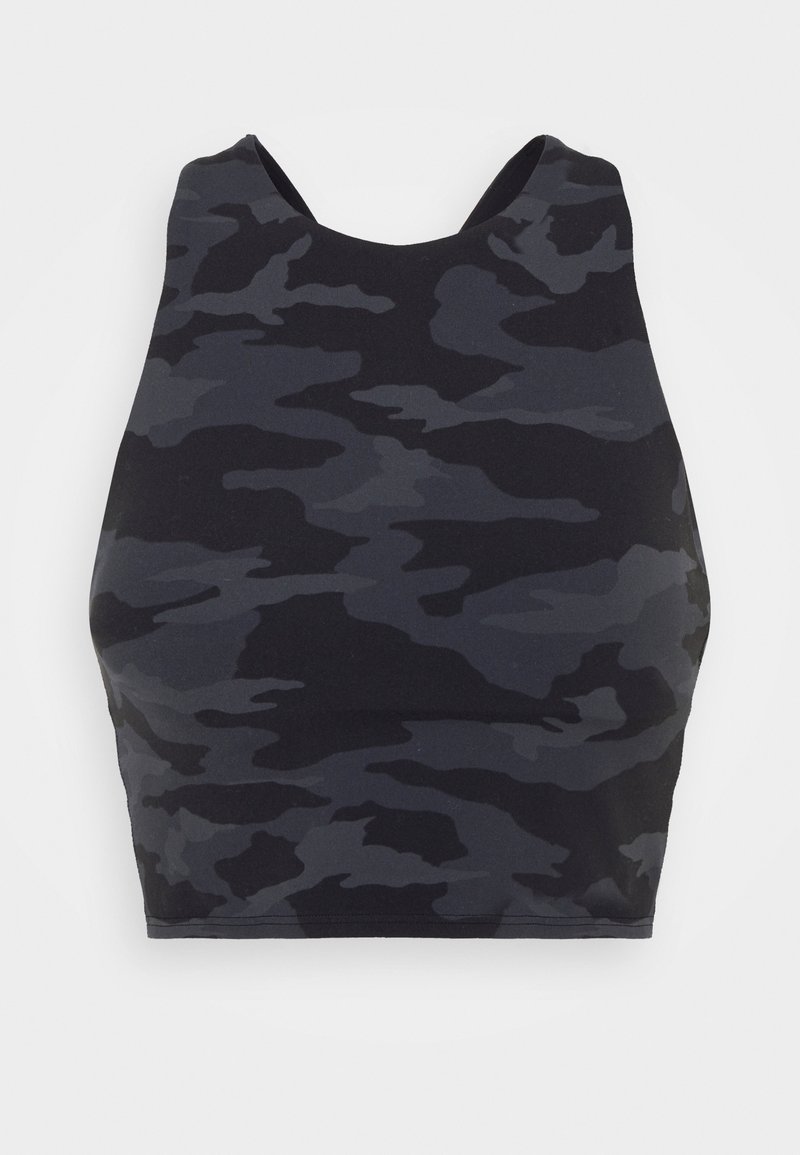 Athleta CONSCIOUS CROP PRINTED A-C - Sutiã desportivo de suporte médio - black