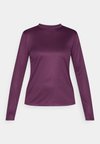 ESSENTIAL LONG SLEEVE TOP WITH REFLECTIVE STRIPE - Topper langermet - dark purple