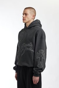 FAVELA ABSTRACT HOODIE UNISEX - Felpa con cappuccio - stone