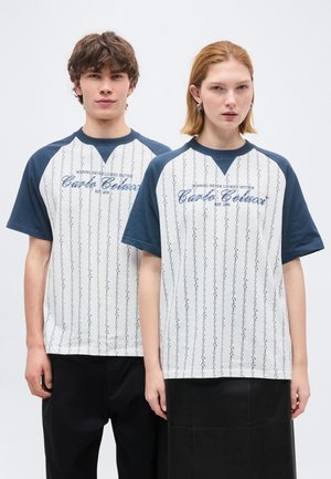 MATCH POINT RAGLAN UNISEX - Tricou cu imprimeu - white/navy