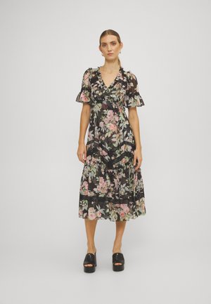 PARADISE GARDEN SONATA GEORGETTE BALLERINA DRESS - Day dress - graphite