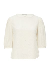 QS JACQUARD MIT 3/4-ÄRMELN - Bluse - creme