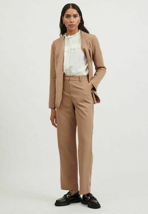 VIBRITT STAIGHT PANTS - Tygbyxor - brown