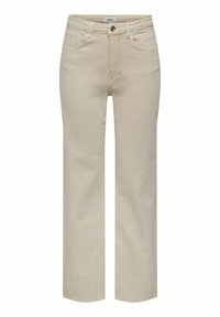 HIGH WAIST JUICY - Leveälahkeiset - ecru