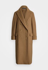 CAMEL HAIR LONG POLO COAT - Classic coat - camel