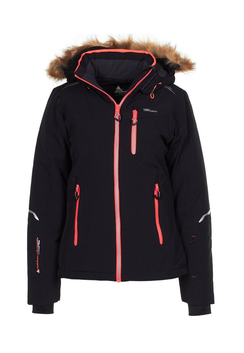 Peak Mountain Veste en cuir - noir