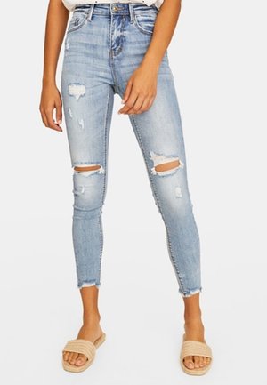 Stradivarius Vaqueros pitillo - blue denim