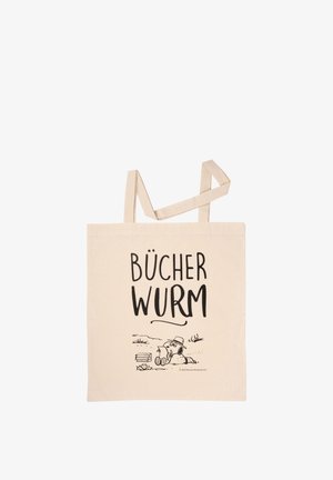 Snoopy, THE PEANUTS SNOOPY STOFFBEUTEL - BÜCHERWURM UNISEX - Tote bag - beige