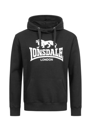 Lonsdale, NORMALE PASSFORM CORRAN - Sweat à capuche - black/white