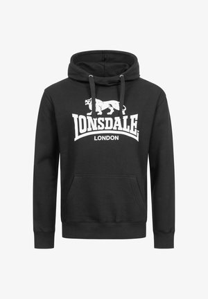 Lonsdale, NORMALE PASSFORM CORRAN - Sweat à capuche - black/white