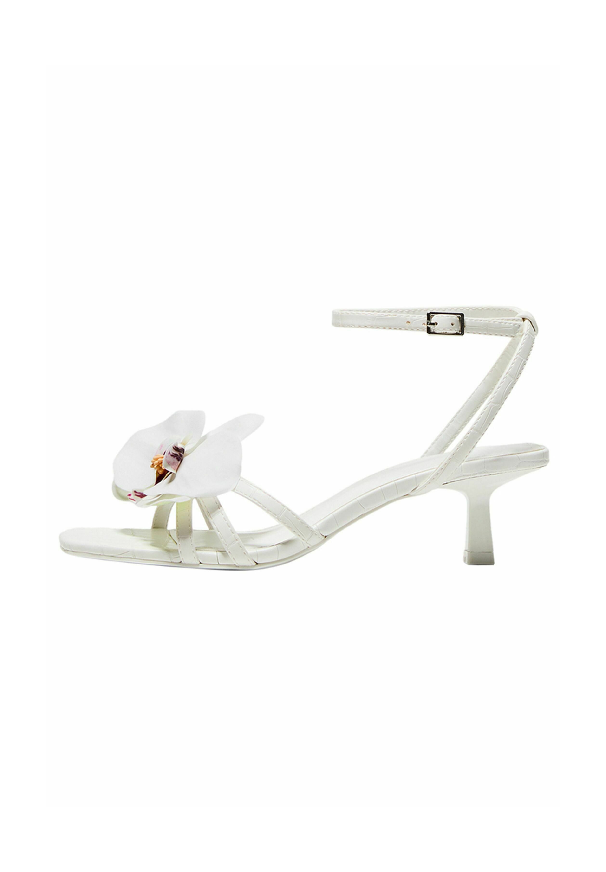 春　1001 Bershka Sandals - white - Zalando