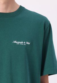Abercrombie & Fitch Premium Polished Micro-Logo Tee - Basic póló - rainforest