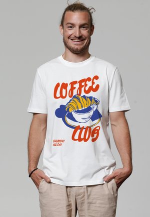 COFFEE CLUB - T-shirt imprimé - off white