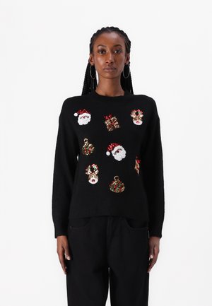 JDYSANTA X MAS O NECK - Striktrøje - black