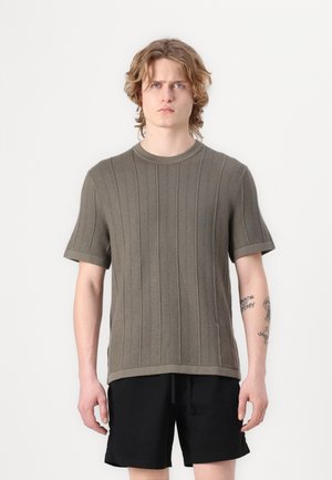Stitched Sweater Tee - T-shirt basique - olive