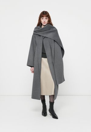 FACE SCARF COAT - Cappotto classico - charcoal heather
