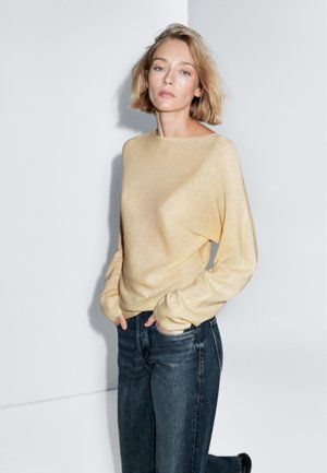 BOAT NECK WITH RAGLAN SLEEVE - Striktrøje - yellow