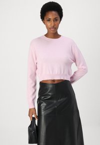 pure cashmere CROP LONG SLEEVE  - Pulover - pink