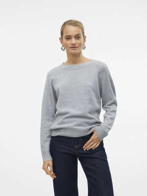 Vero Moda VMDOFFY O-NECK  - Πουλόβερ - light grey