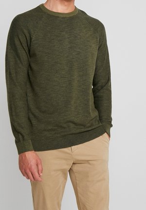 Stickad tröja - dark green