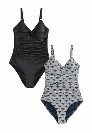 2 PACK - Jednodílné plavky - black navy fan print