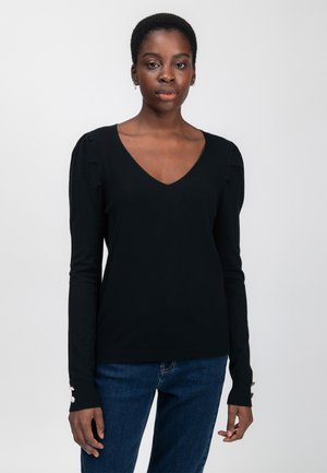 INFLUENCER PUFFED SLEEVES - Trui - black