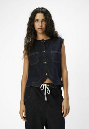 Vest - dark blue denim