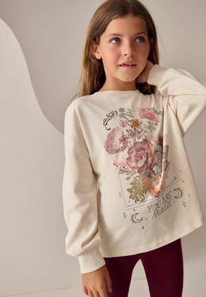 Next, REGULAR FIT - SEQUIN  - Maglietta a manica lunga - ecru floral