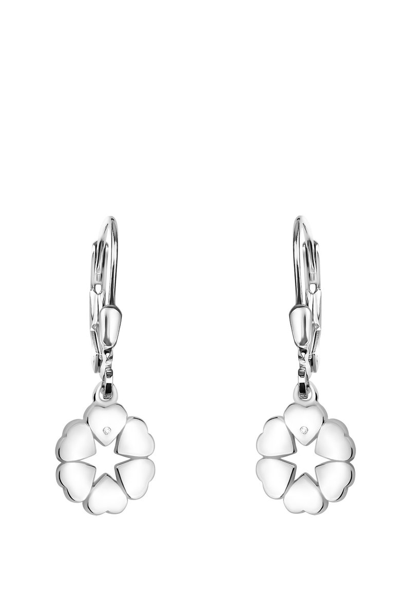 SOFIA MILANI - Orecchini da Donna in Argento 925 - Placcati in Oro - Orecchino Pendente a Cuore Fiore - E1866