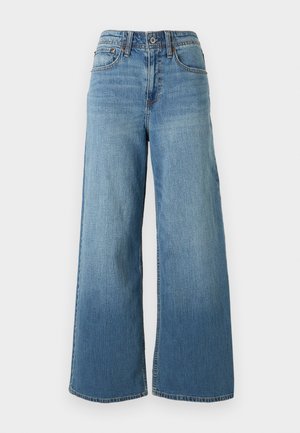 Abercrombie & Fitch, WIDE LEG - Jean boyfriend - blue denim