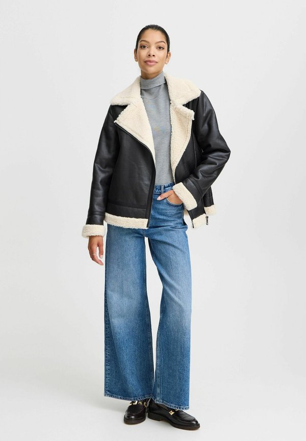 BYASANNE BIKER - Faux leather jacket4