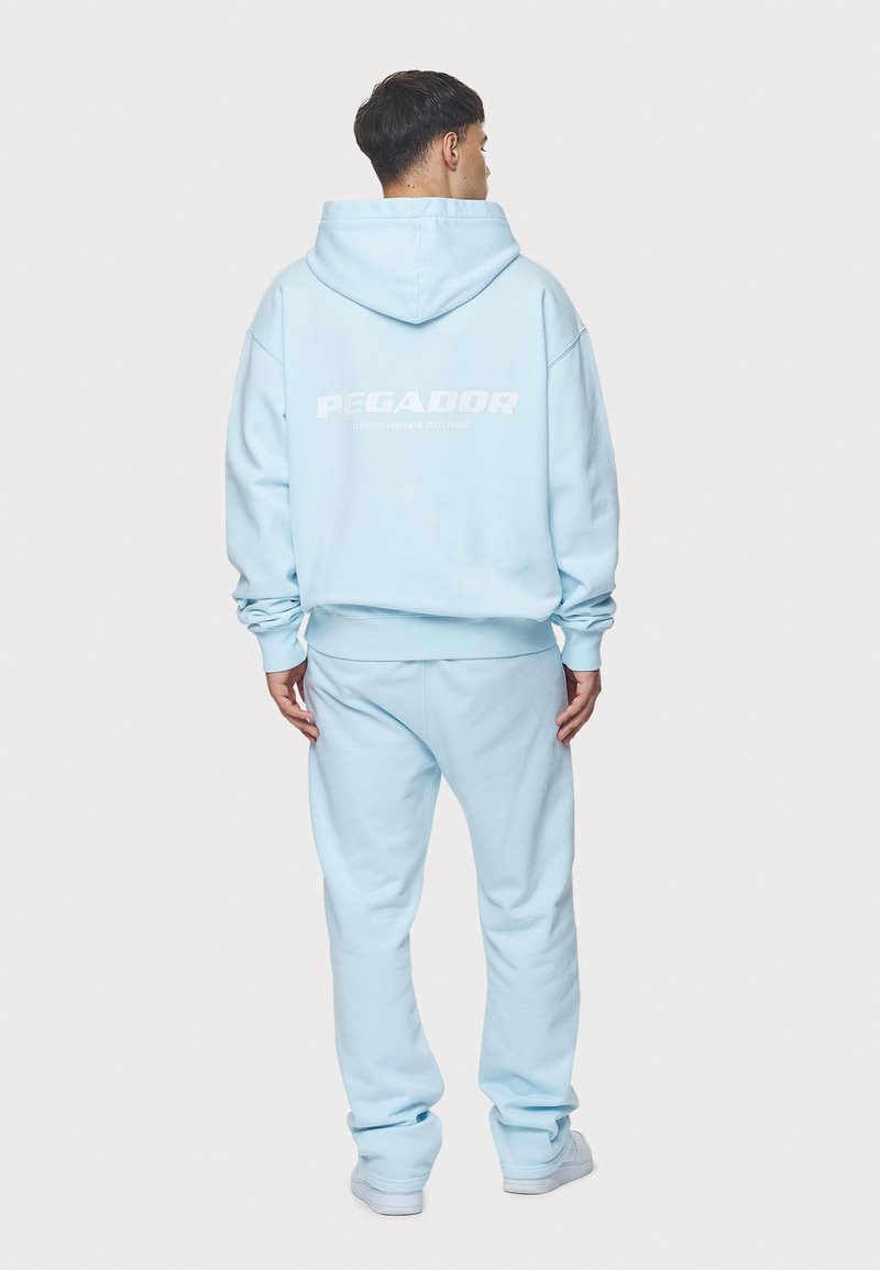 Pegador COLNE LOGO HOODIE - Džemperis ar kapuci - washed baby blue/white