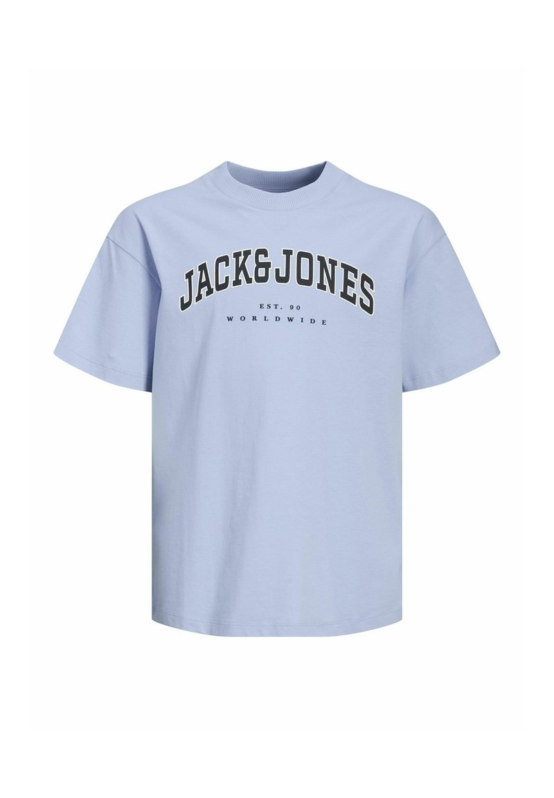 Jack & Jones Junior JJECALEB VARSITY TEE O NECK - Marškinėliai su spaudiniu - chambray blue