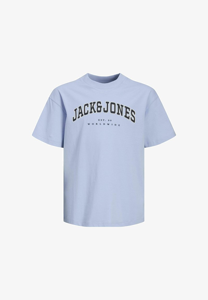 Jack & Jones Junior JJECALEB VARSITY TEE O NECK - Marškinėliai su spaudiniu - chambray blue