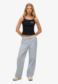 Superdry & Co STRIPE ELASTICATED - Broek - azure blue stripe oxford