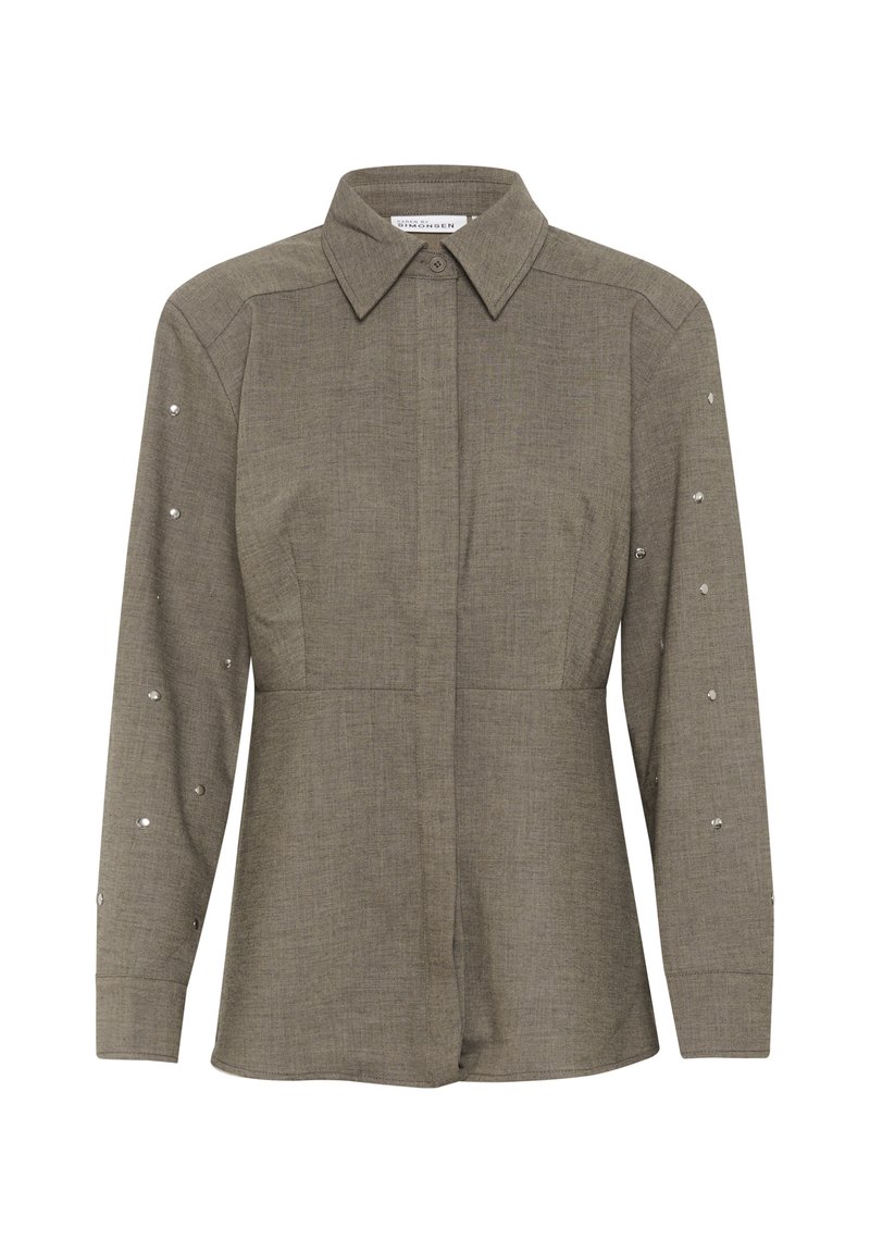 Karen by Simonsen Overhemdblouse grijs Karen by Simonsen Overhemdblouse grijs