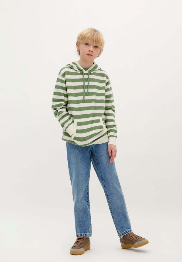 TRICOT - Kapuzenpullover - khaki stripes