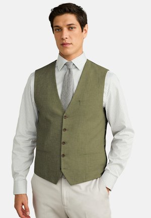 Next, REGULAR FIT - TEXTURED - Anzugweste - green
