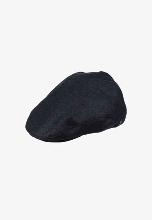HERRINGBONE FLATCAP - Megzta kepurė - navy