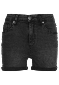 Urban Classics LADIES 5 POCKET SHORTS - Džinsa auduma šorti - black stone washed