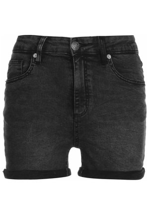 LADIES 5 POCKET SHORTS - Džinsiniai šortai - black stone washed