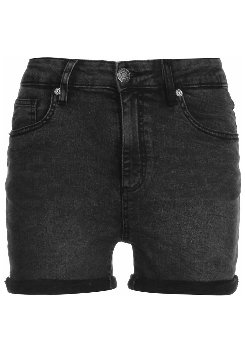 Urban Classics LADIES 5 POCKET SHORTS - Džinsa auduma šorti - black stone washed