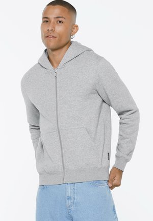 Zip-up sweatshirt - grey melange